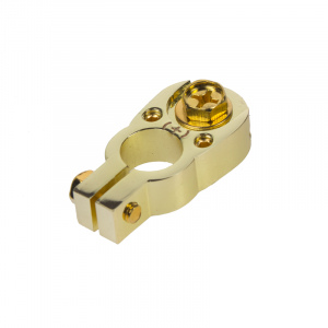 Pozlatená svorka ( ) pólu baterie (2 in) 2x8,5 mm2