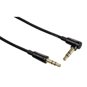 Hama audio kábel jack jack 90 st., špirálový 0,75m