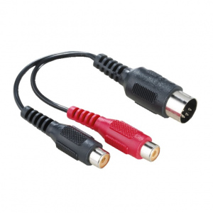 Hama redukcia 5pin. DIN vidlica - 2 cinch zásuvky